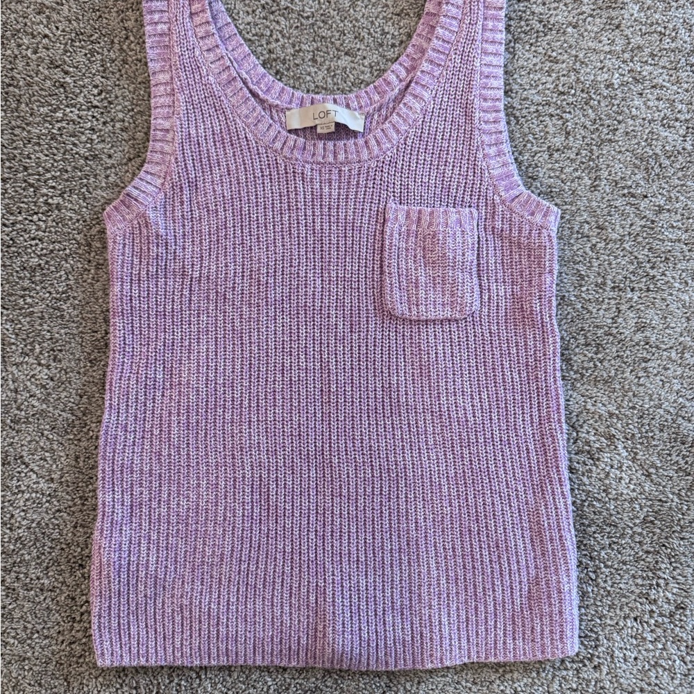 LOFT Lavender Knit Sweater Tank